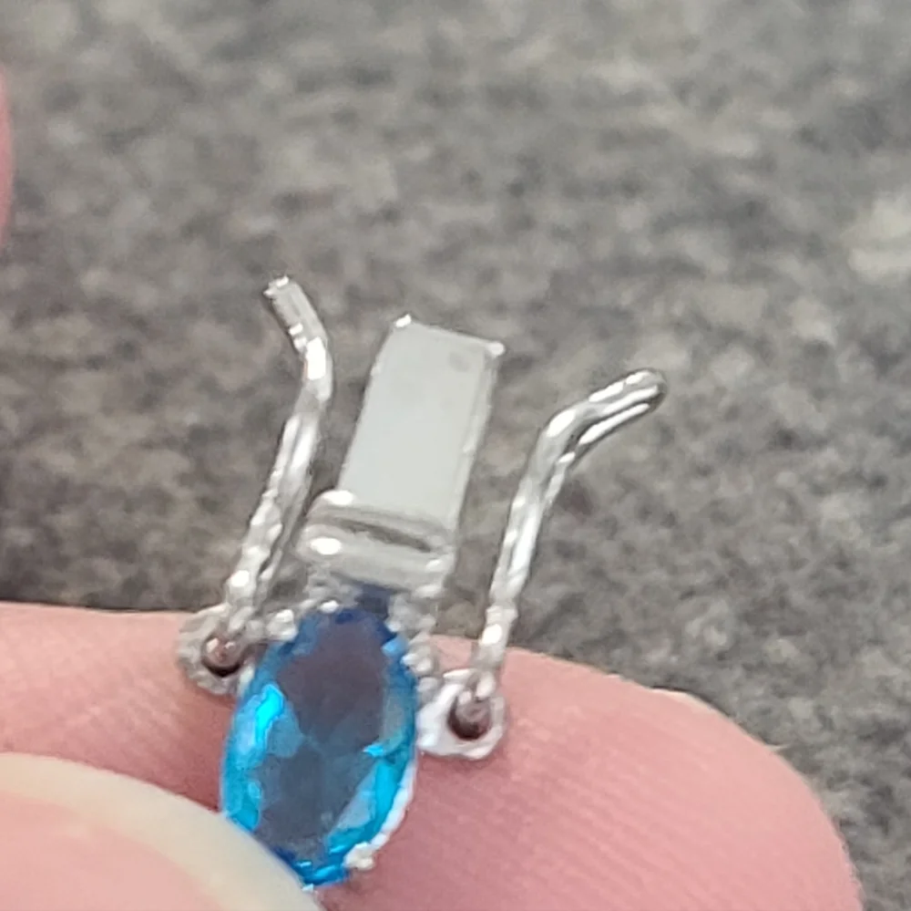 Blue Topaz And Sterling Silver Tennis Bracelet Women Jewelry, 8 Inch - Picture 8 of 8